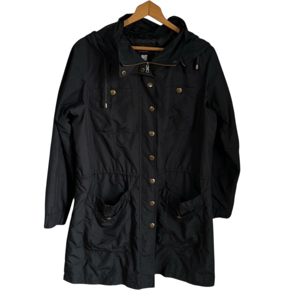 GG1-  black rain jacket caston medium med m